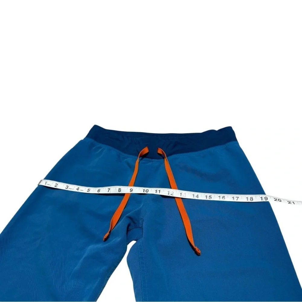 FIGS T21003P Technical Blue Scrub Pants Size S/P – Drawstring Waist, Stretch Fit